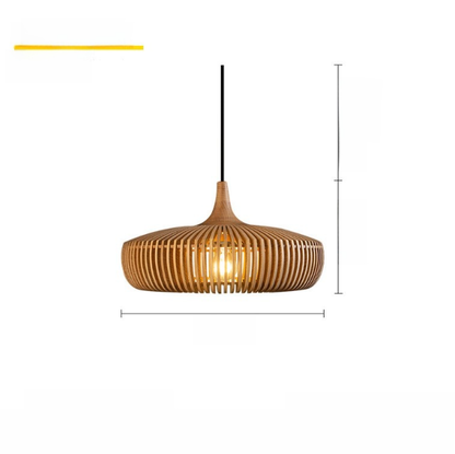 Wood chandelier lamp