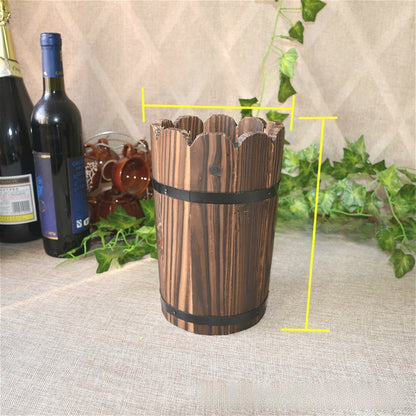Wood Flower Pot