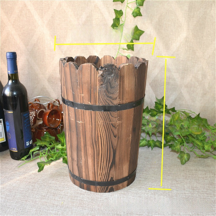Wood Flower Pot