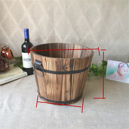 Wood Flower Pot
