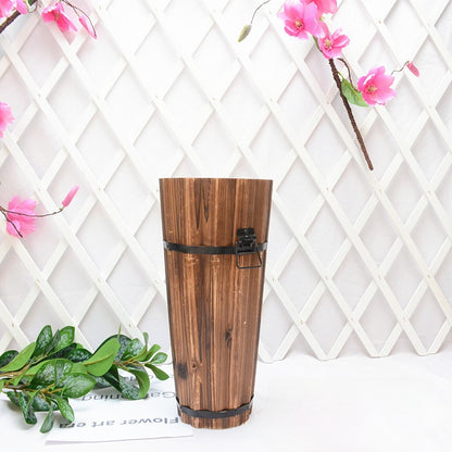 Wood Flower Pot