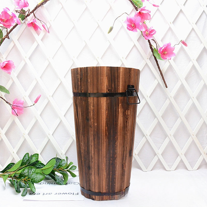 Wood Flower Pot