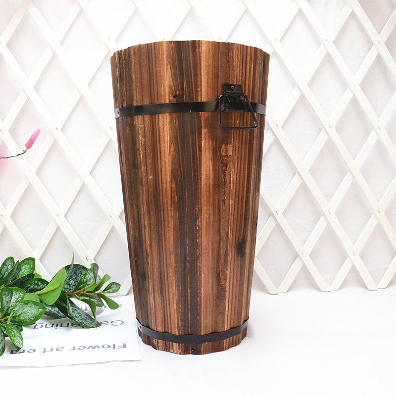 Wood Flower Pot
