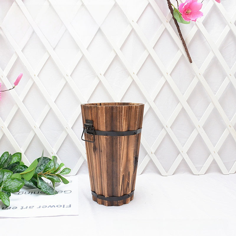 Wood Flower Pot