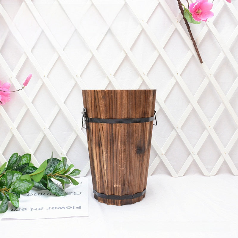 Wood Flower Pot