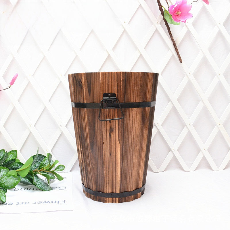 Wood Flower Pot