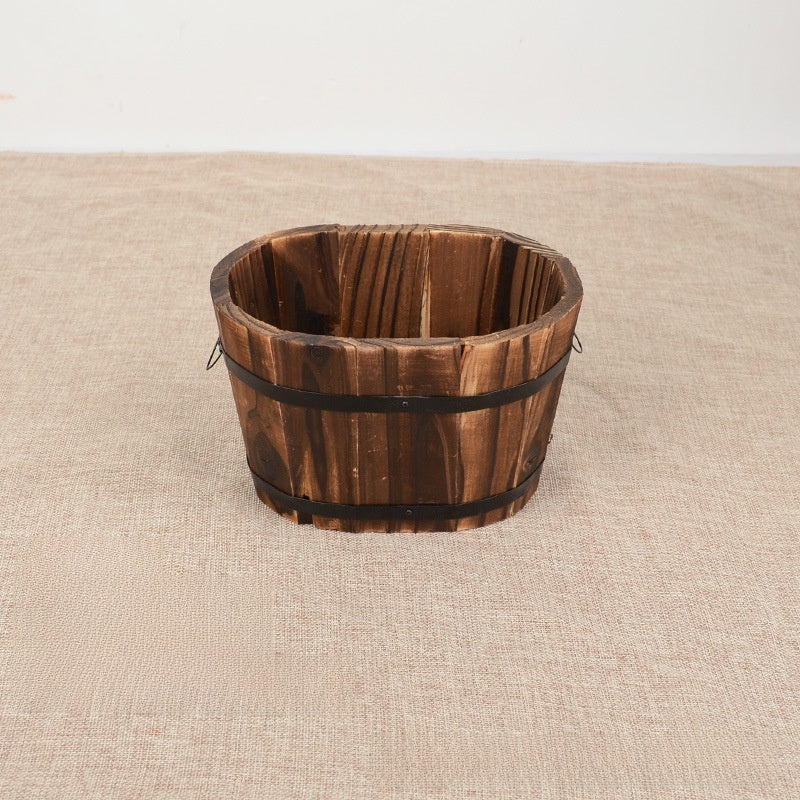 Wood Flower Pot