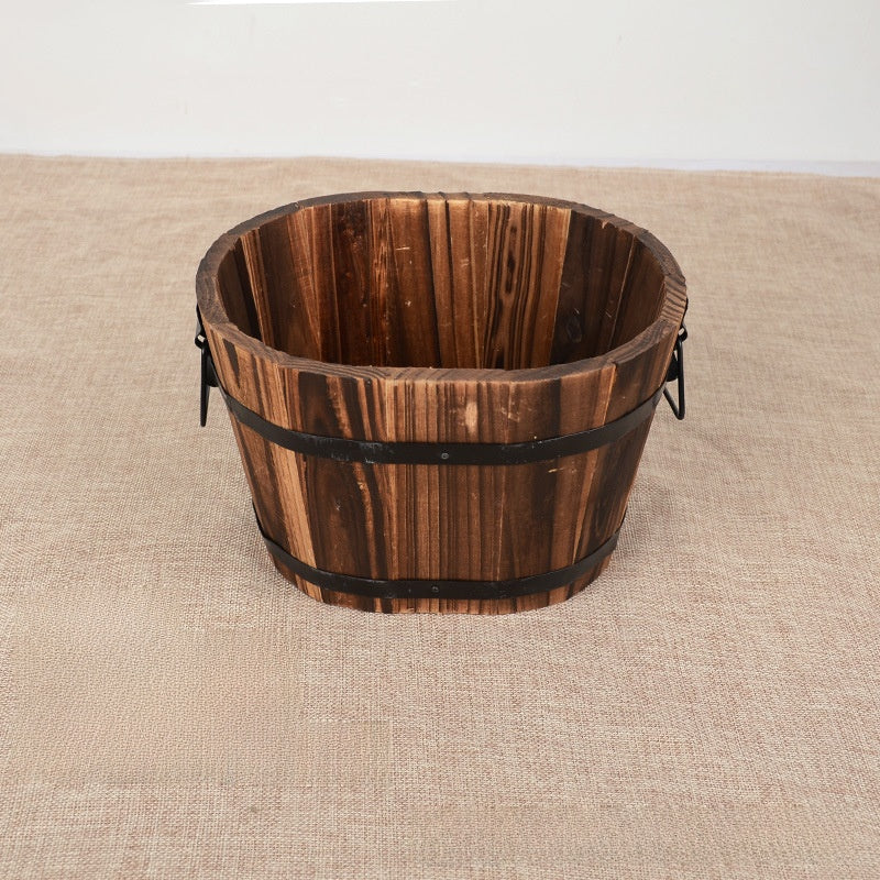 Wood Flower Pot