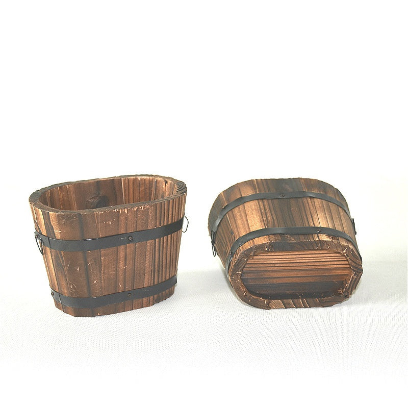 Wood Flower Pot