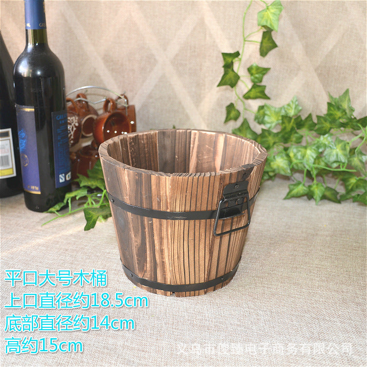 Wood Flower Pot