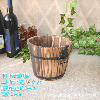 Wood Flower Pot