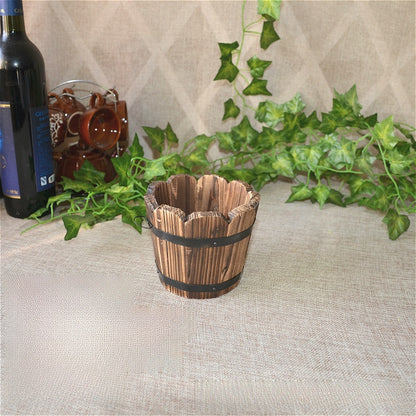 Wood Flower Pot