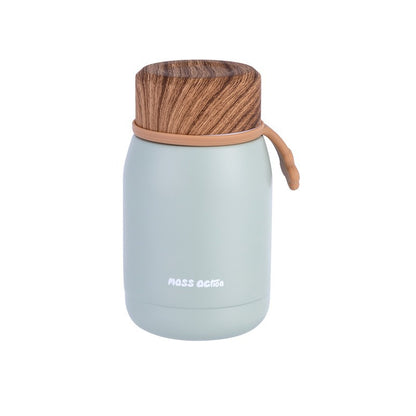 Wood Grain Lid Vacuum Insulated Stainless Steel Cup