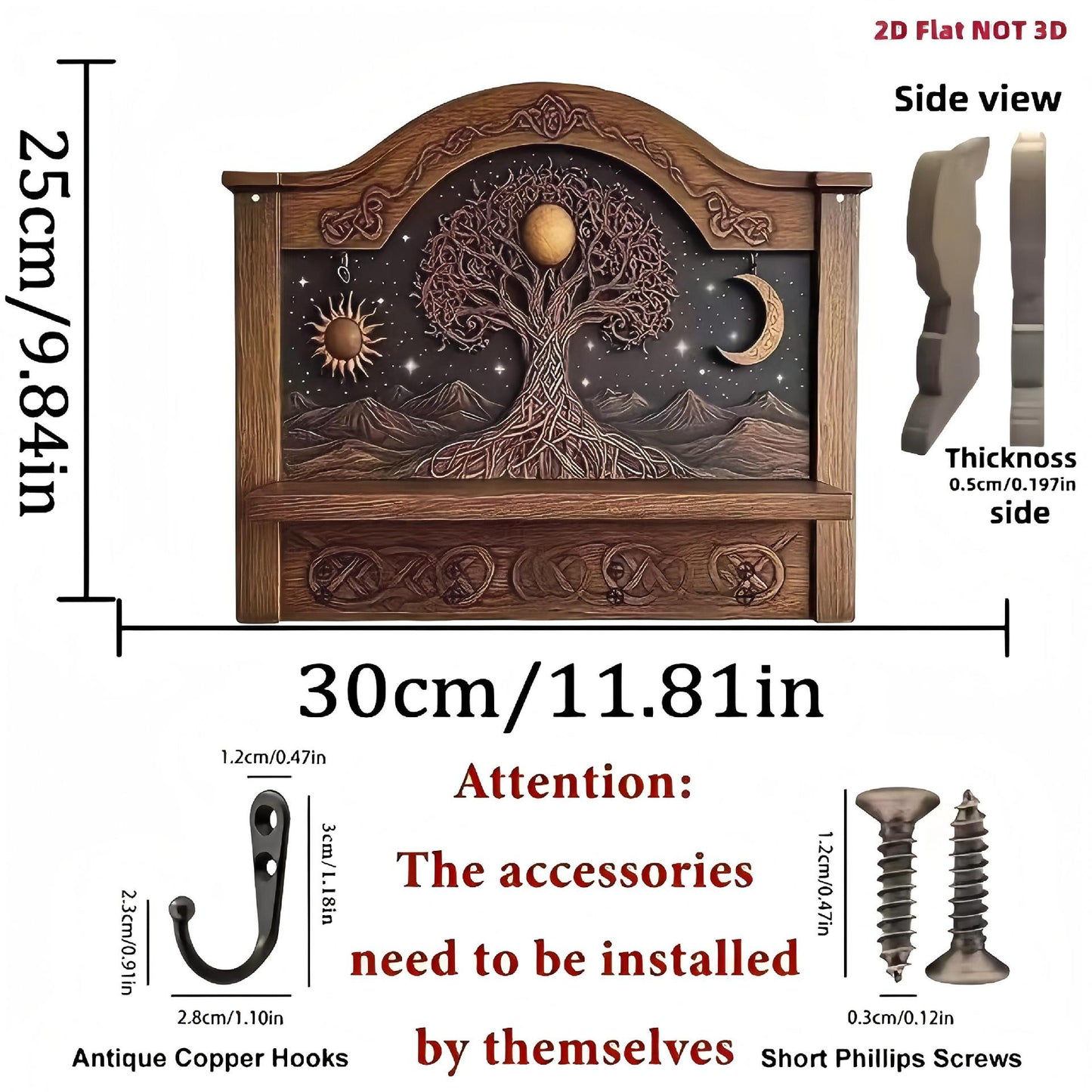 Wood Key Hanger