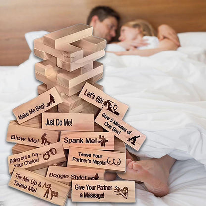 Wooden Alphabet Stacking Blocks Game