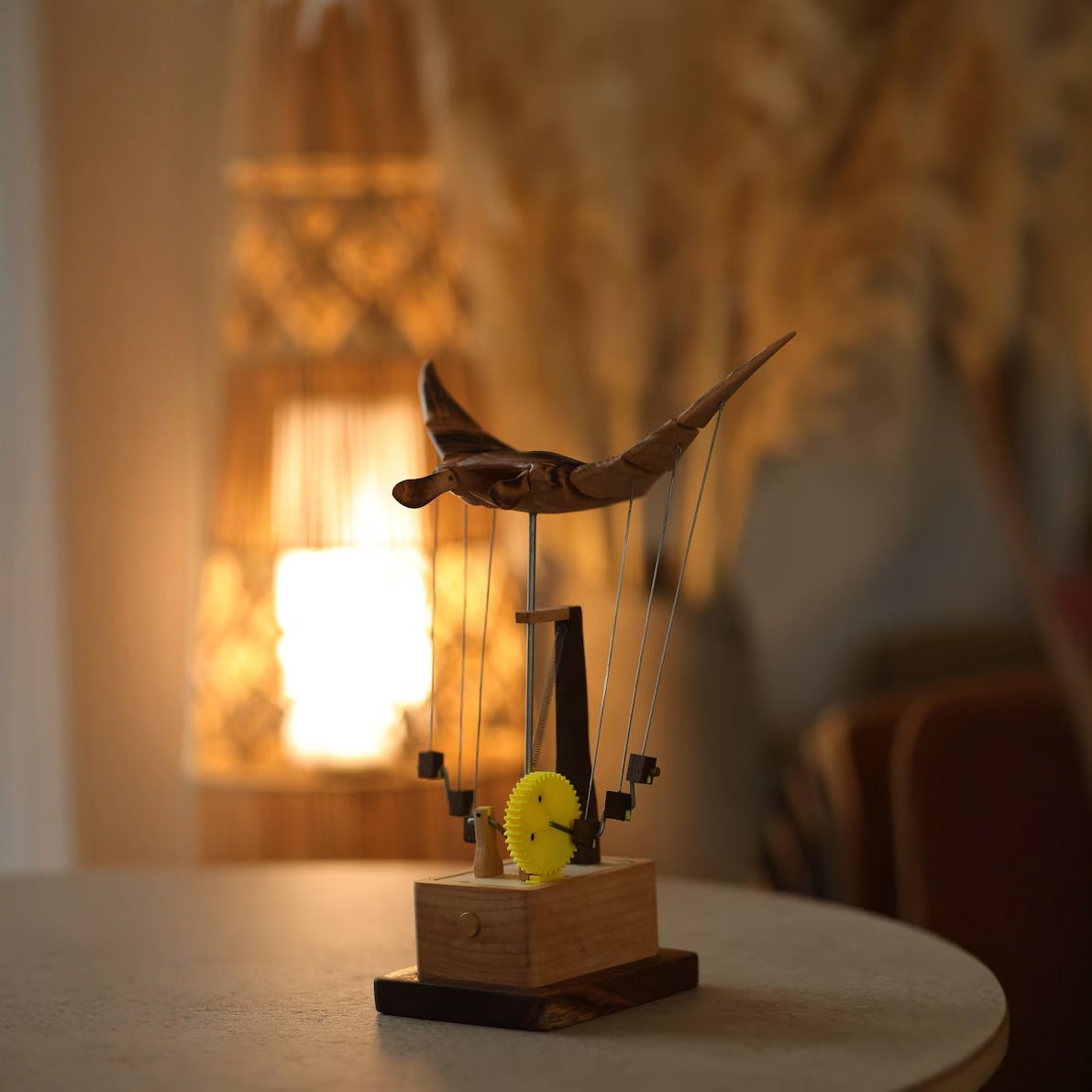Wooden Automata Flying Manta Ray Toy