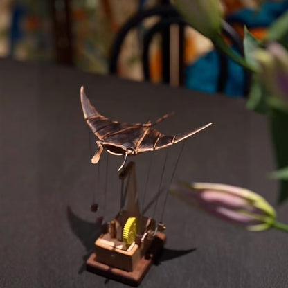 Wooden Automata Flying Manta Ray Toy