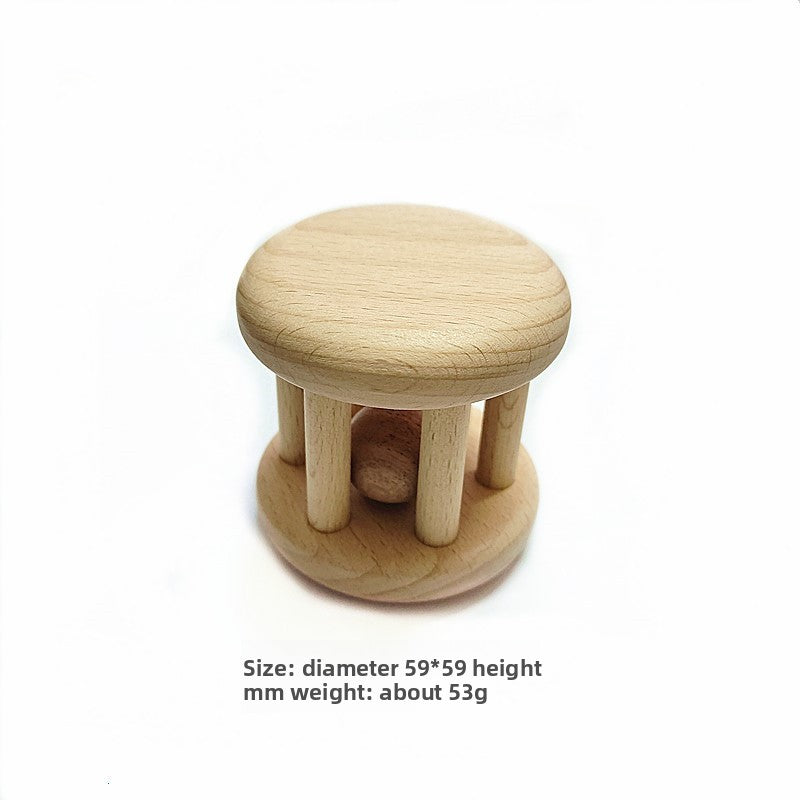 Wooden Baby Rattle Teether Toy with Photo Props