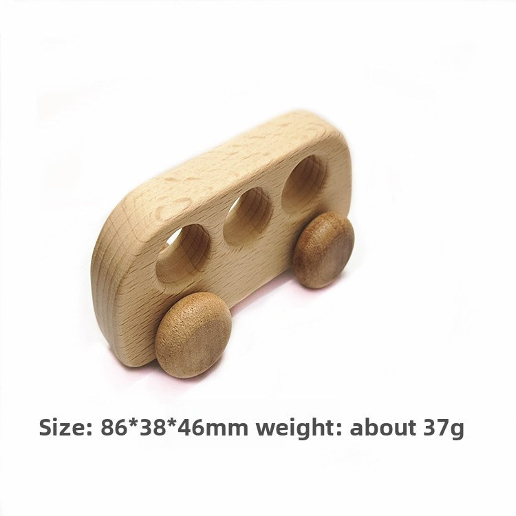 Wooden Baby Rattle Teether Toy with Photo Props