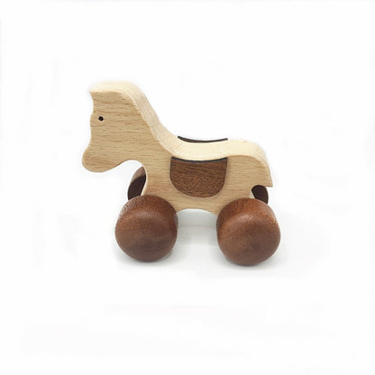 Wooden Baby Rattle Teether Toy with Photo Props