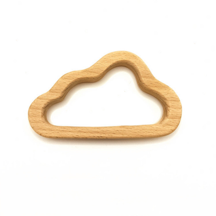 Wooden Baby Rattle Teether Toy with Photo Props