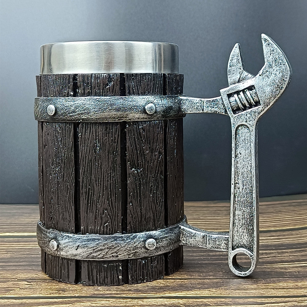Wooden Barrel Design Beer Mug
