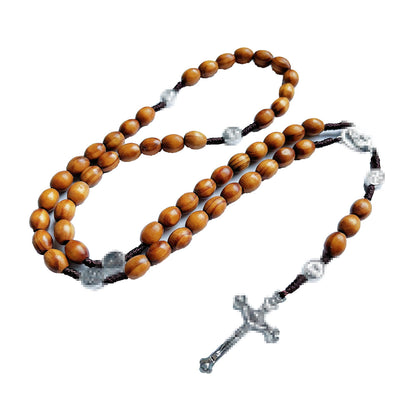 Wooden bead necklace
