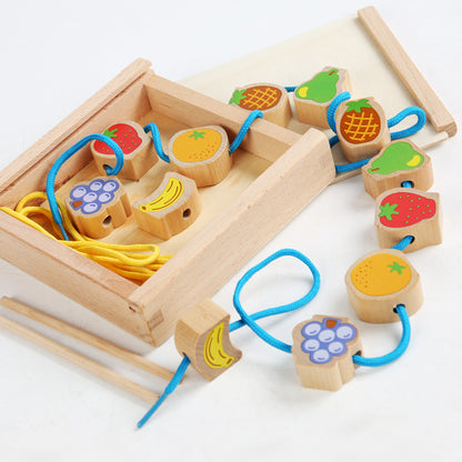 Wooden Bead Threading Toy