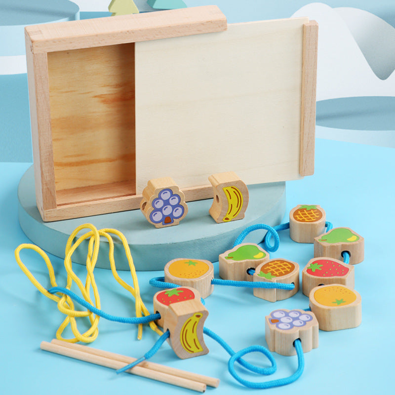 Wooden Bead Threading Toy