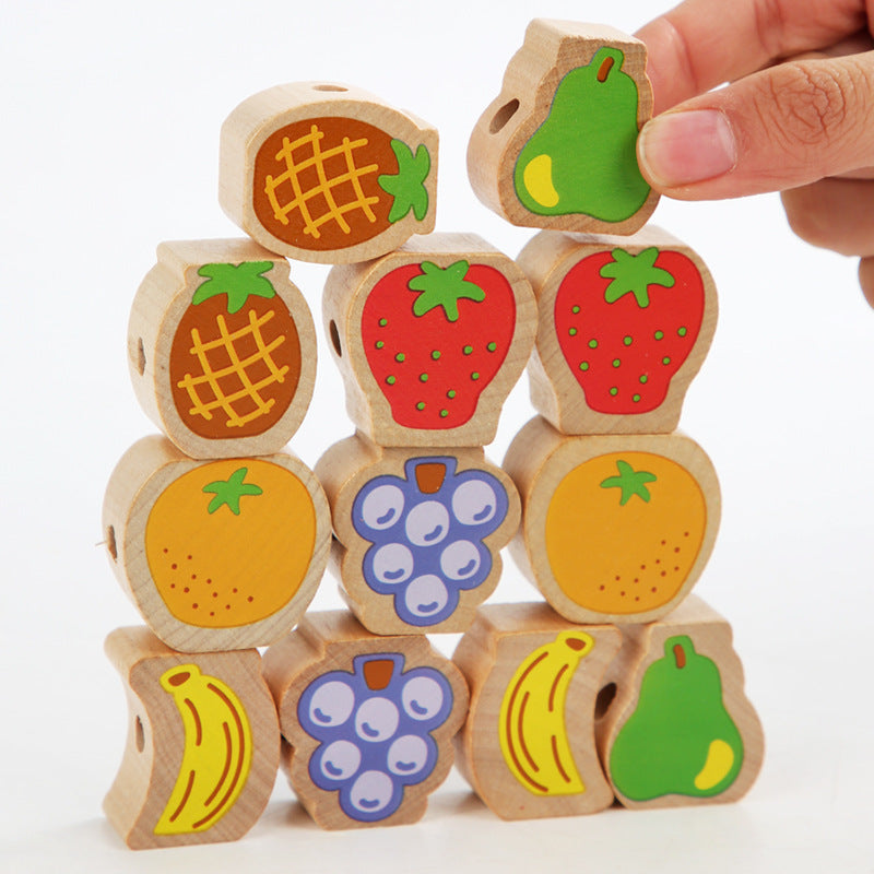 Wooden Bead Threading Toy