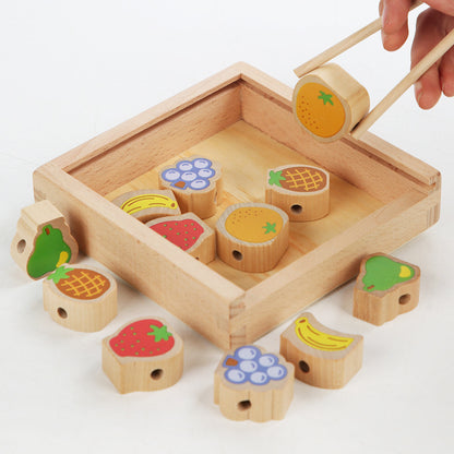 Wooden Bead Threading Toy