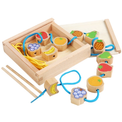 Wooden Bead Threading Toy