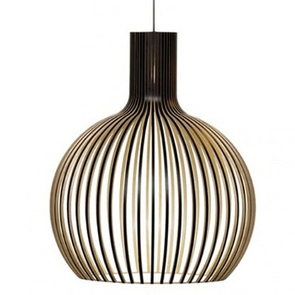 Wooden Bird Cage LED Chandelier