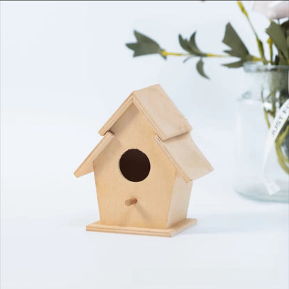 Wooden Bird House Feeder