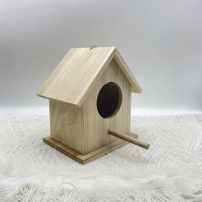 Wooden Bird House Feeder