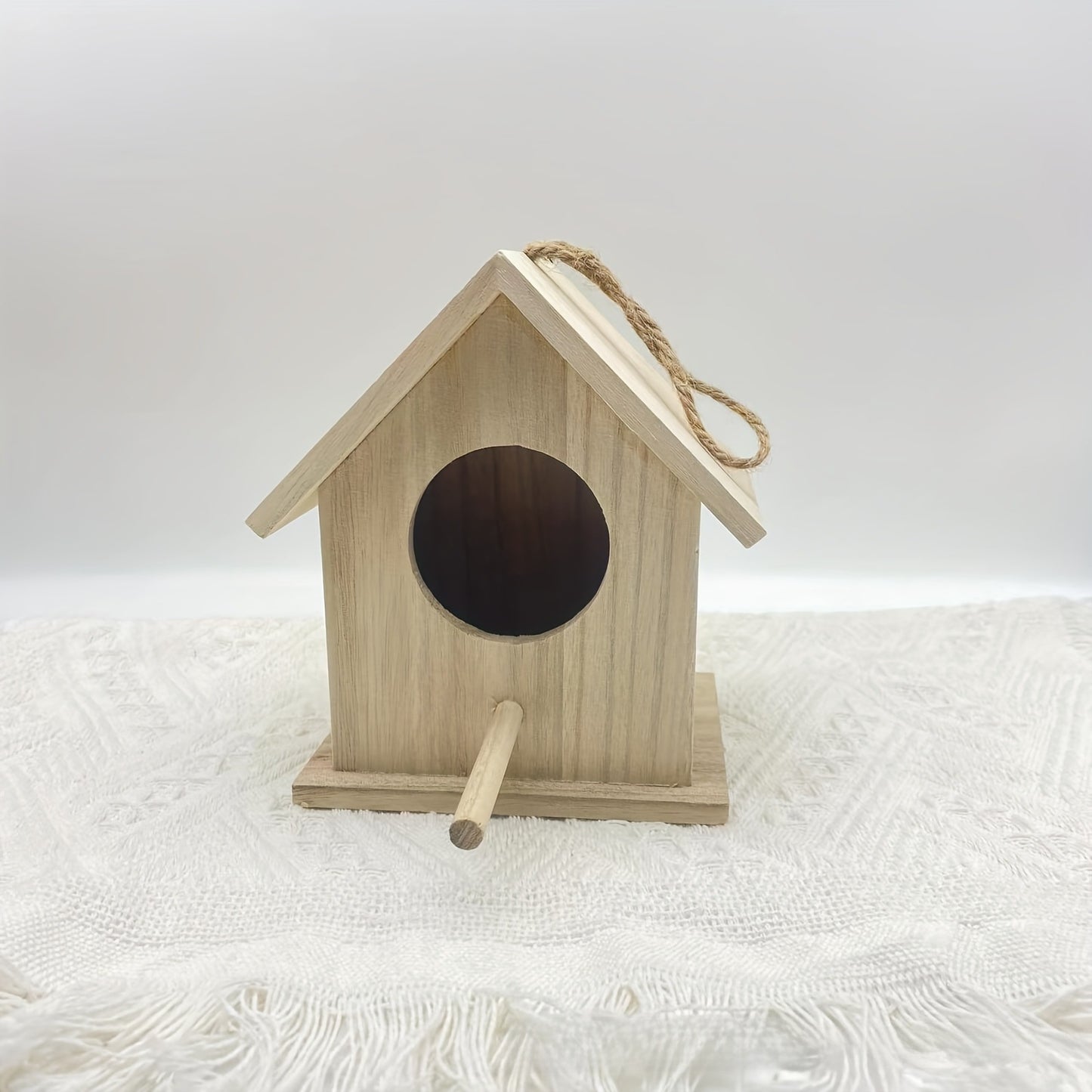 Wooden Bird House Feeder