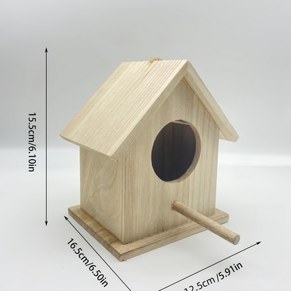 Wooden Bird House Feeder