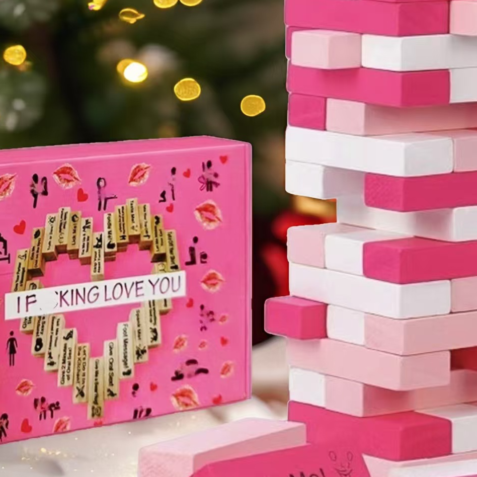 Wooden Block Tower Stacking Game
