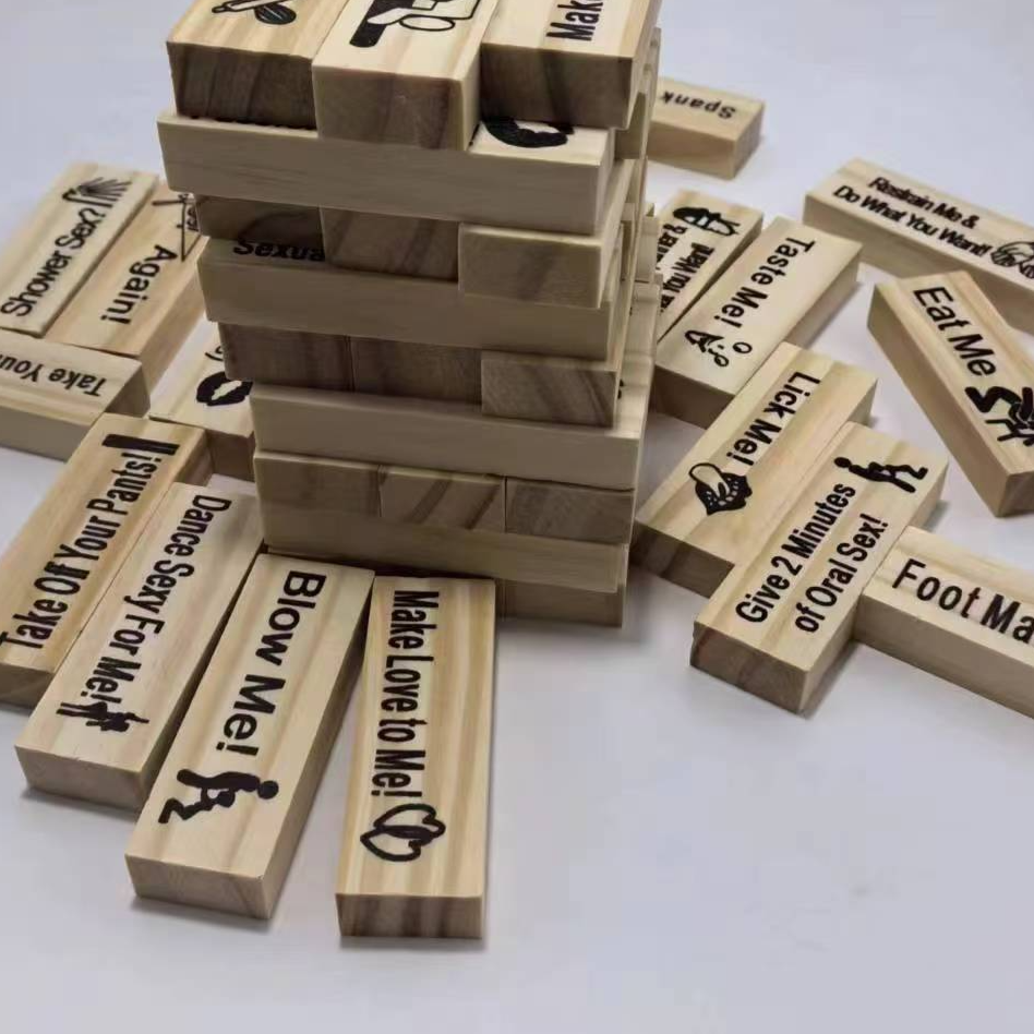 Wooden Block Tower Stacking Game