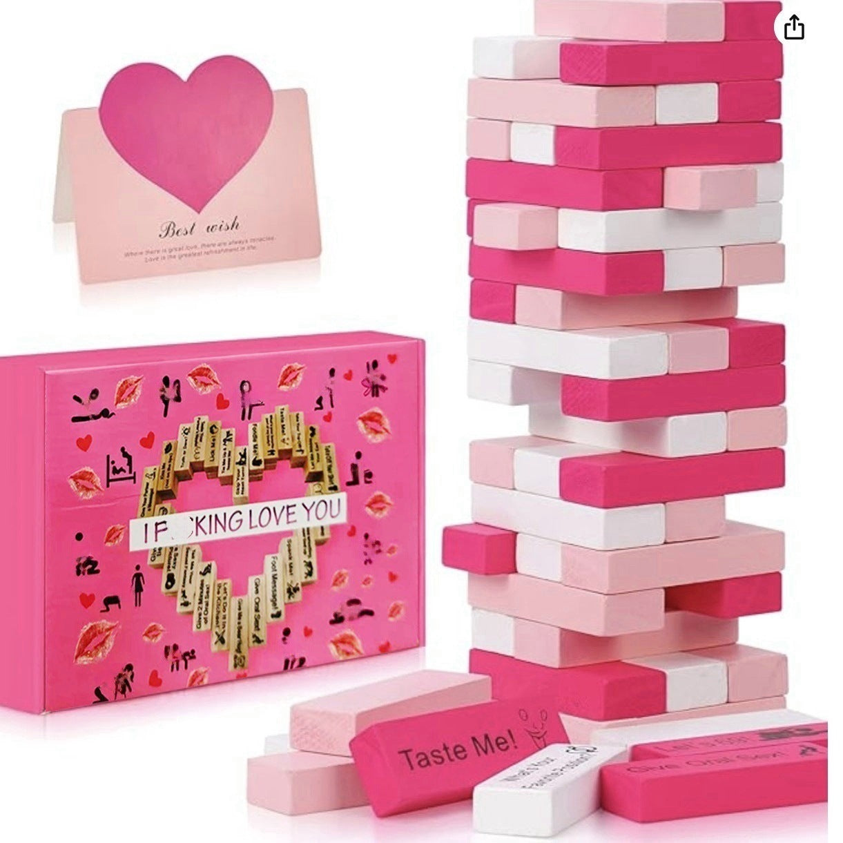 Wooden Block Tower Stacking Game