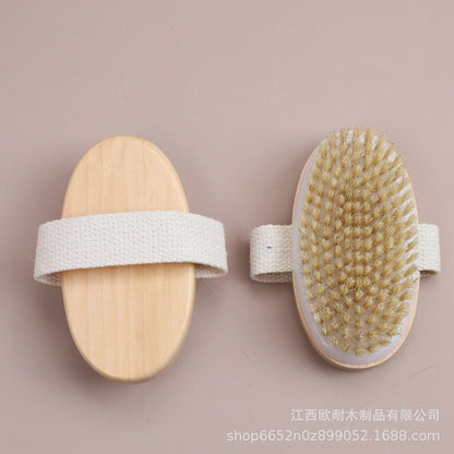 Wooden bristle brush