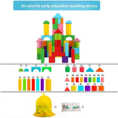 Wooden building blocks