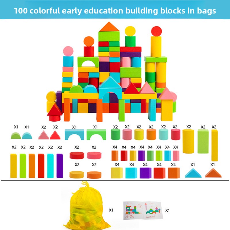 Wooden building blocks