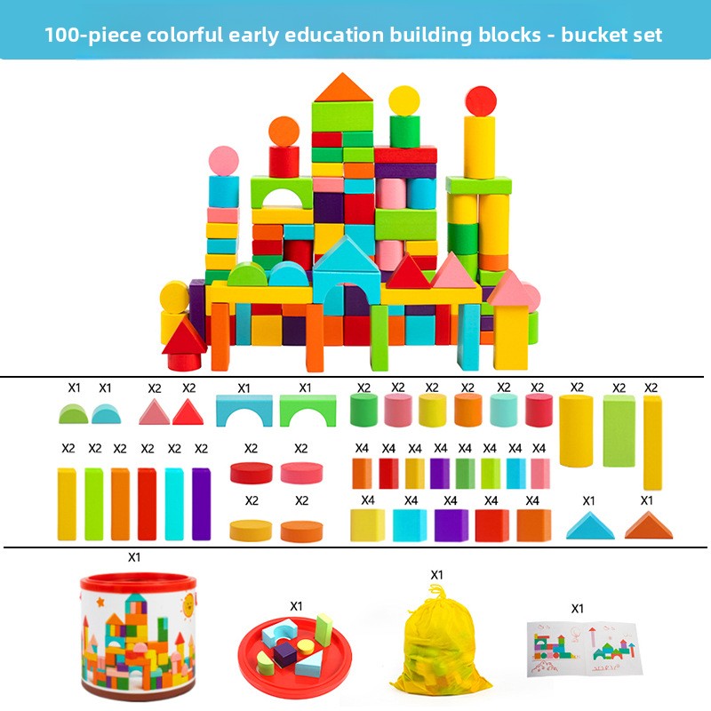 Wooden building blocks