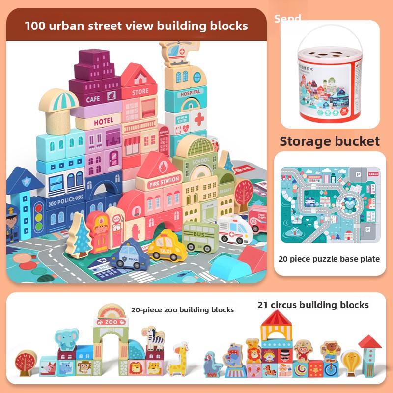 wooden building blocks
