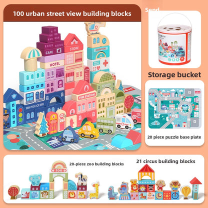 wooden building blocks
