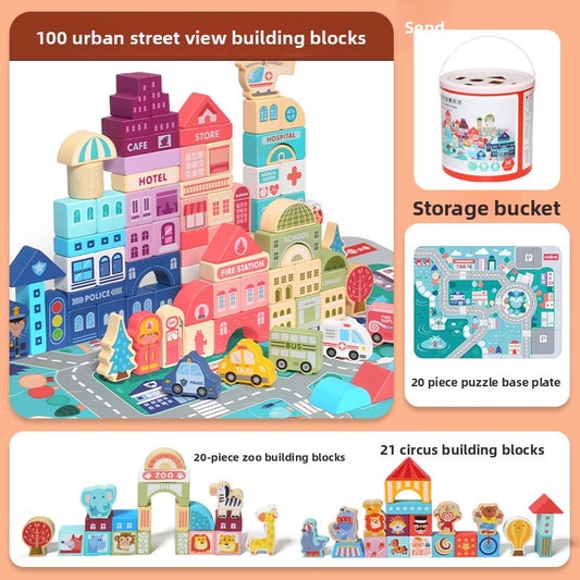 wooden building blocks