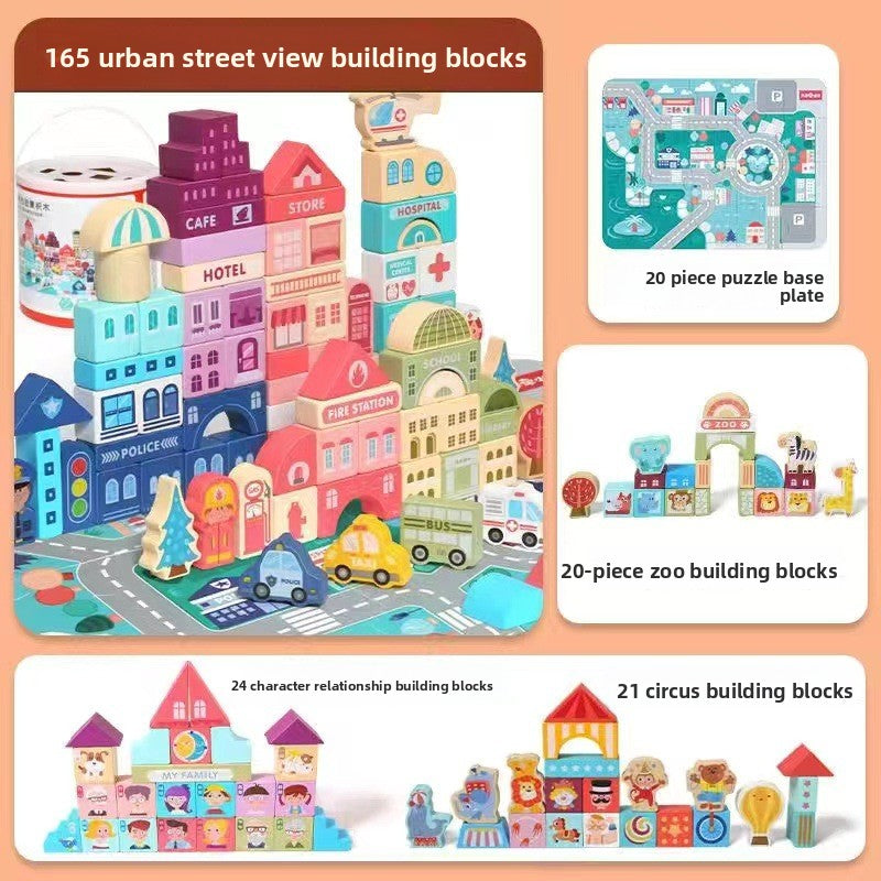 wooden building blocks