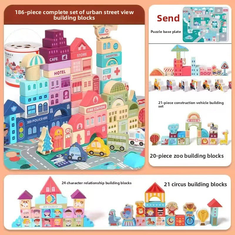 wooden building blocks