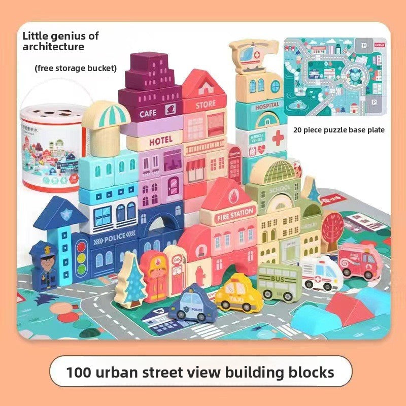 wooden building blocks